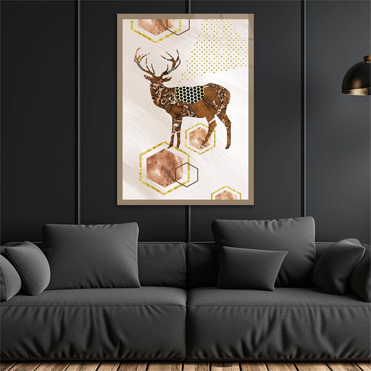 Dikey Sanat Temalı Cam Tablo 338