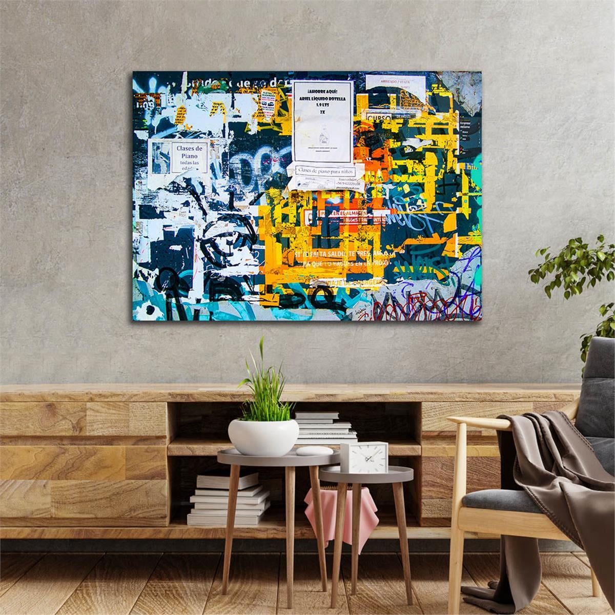 Horizontal Art-Themed Tempered Glass Wall Art 512