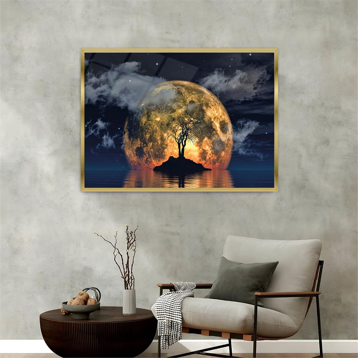 bedrucktes Glas mit Aluminiumrahmen und Natur Themen 