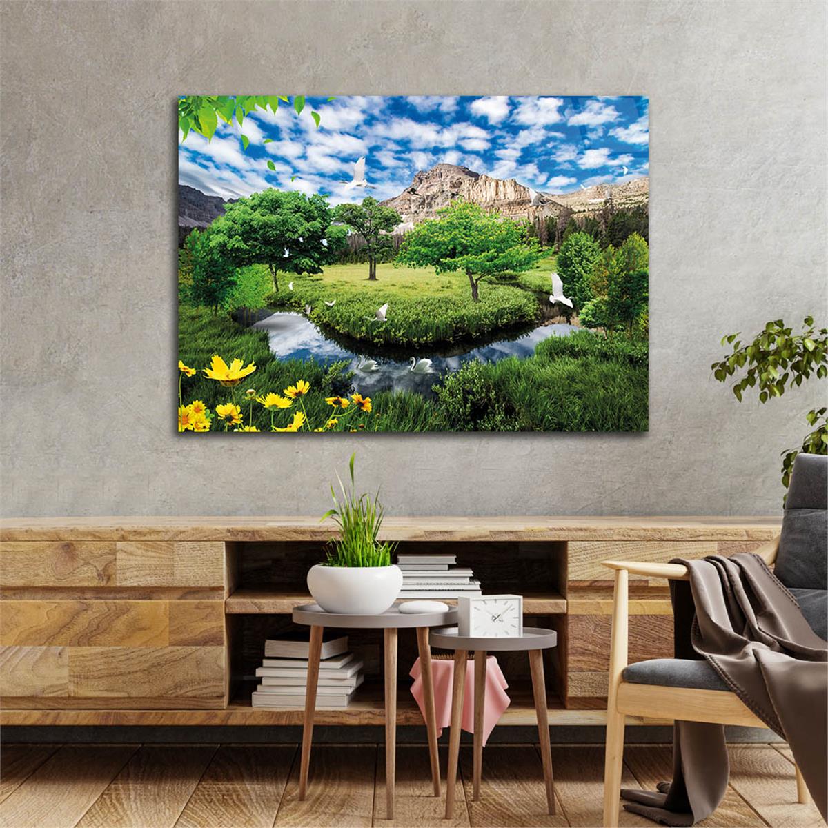 Tempered Glasss Wall Arts Natured-Themed