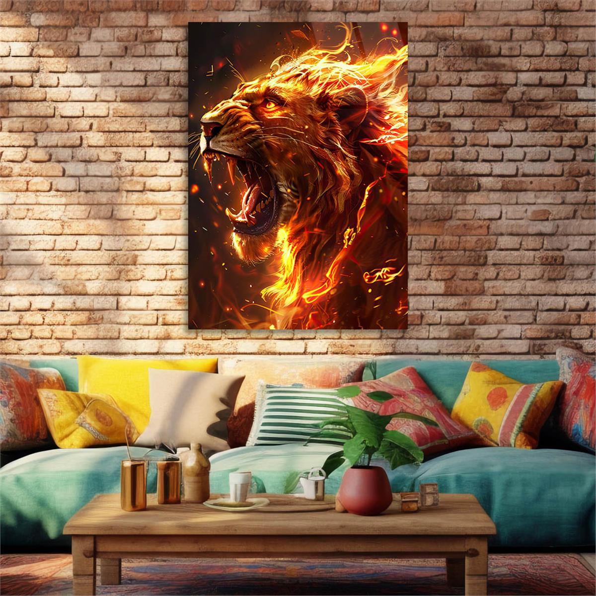 Dikey Doğa Temalı Cam Tablo 295