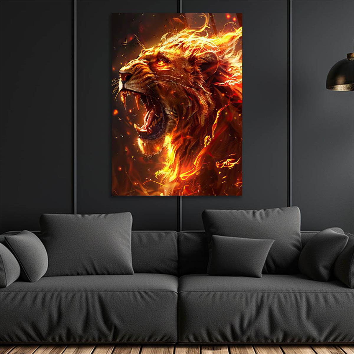 Dikey Doğa Temalı Cam Tablo 295