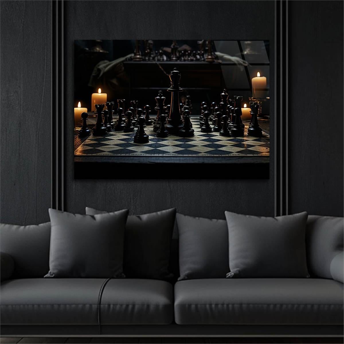 Horizontal Art-Themed Tempered Glass Wall Art 580