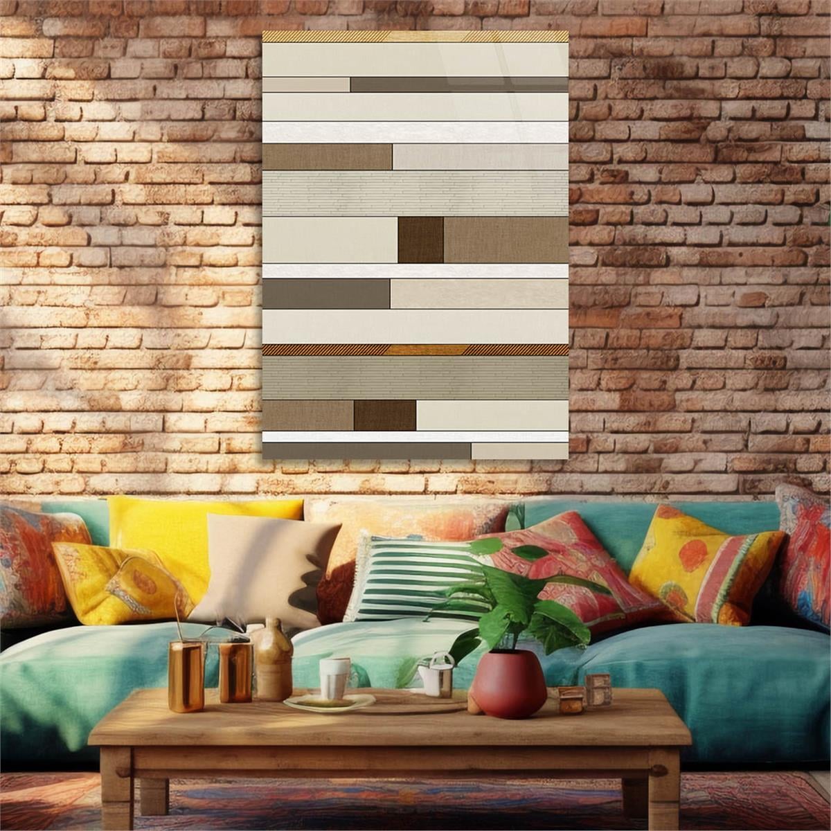 Dikey Sanat Temalı Cam Tablo 516