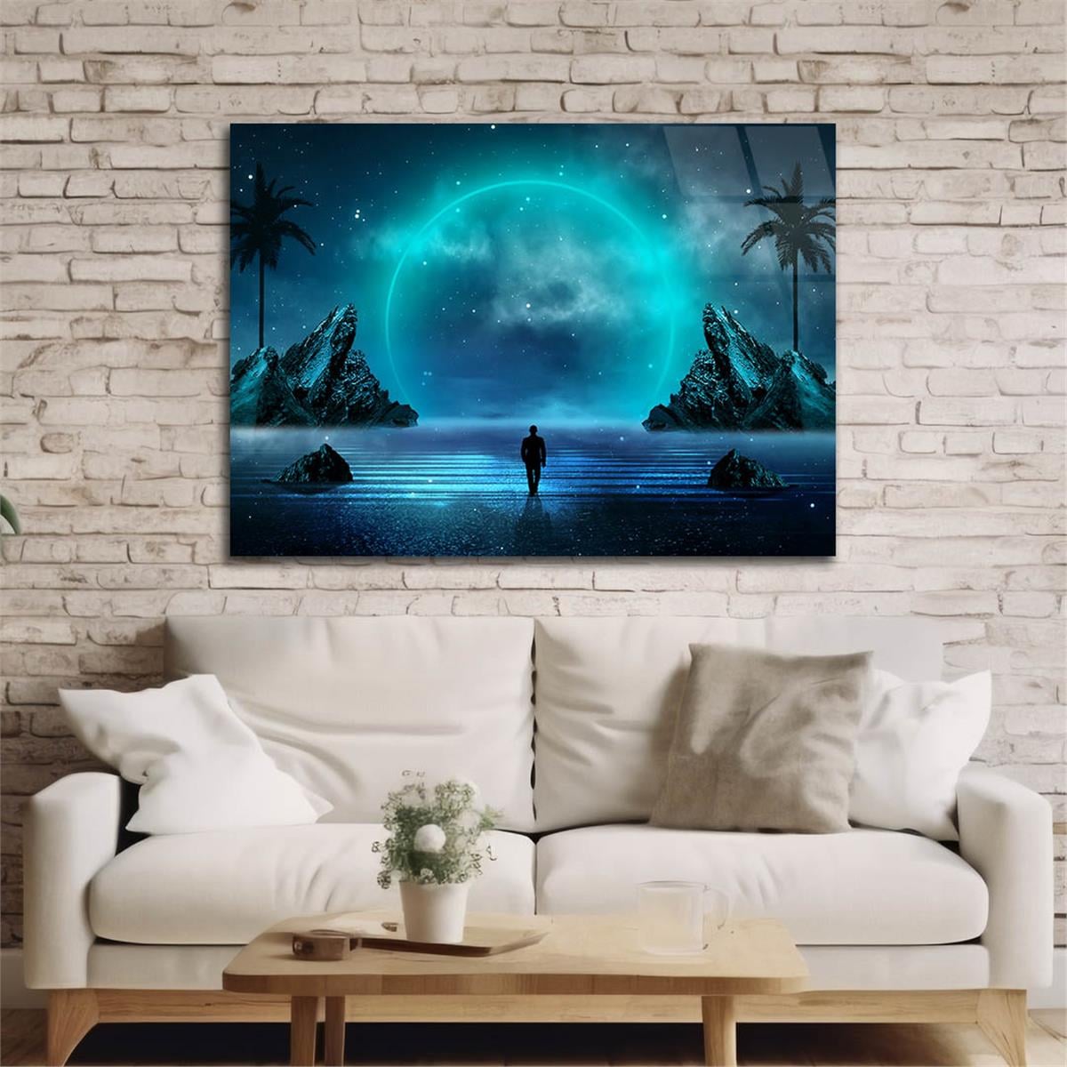 Horizontal Art-Themed Tempered Glass Wall Art 486