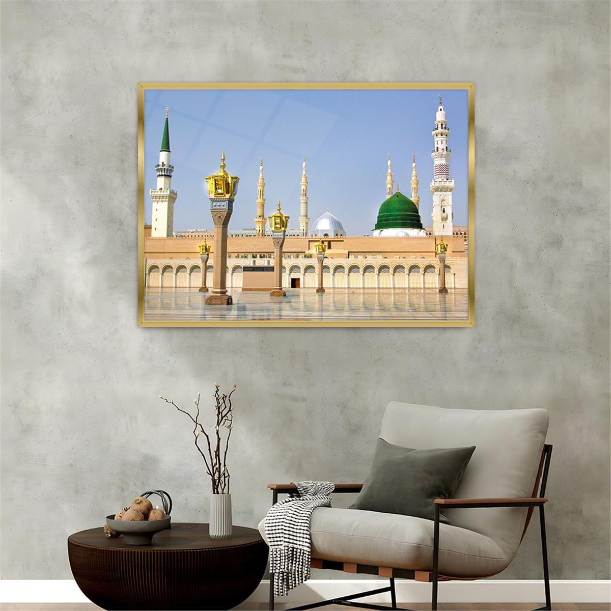 Aluminum-Framed Religious-Themed Tempered Glass Wall Art 002