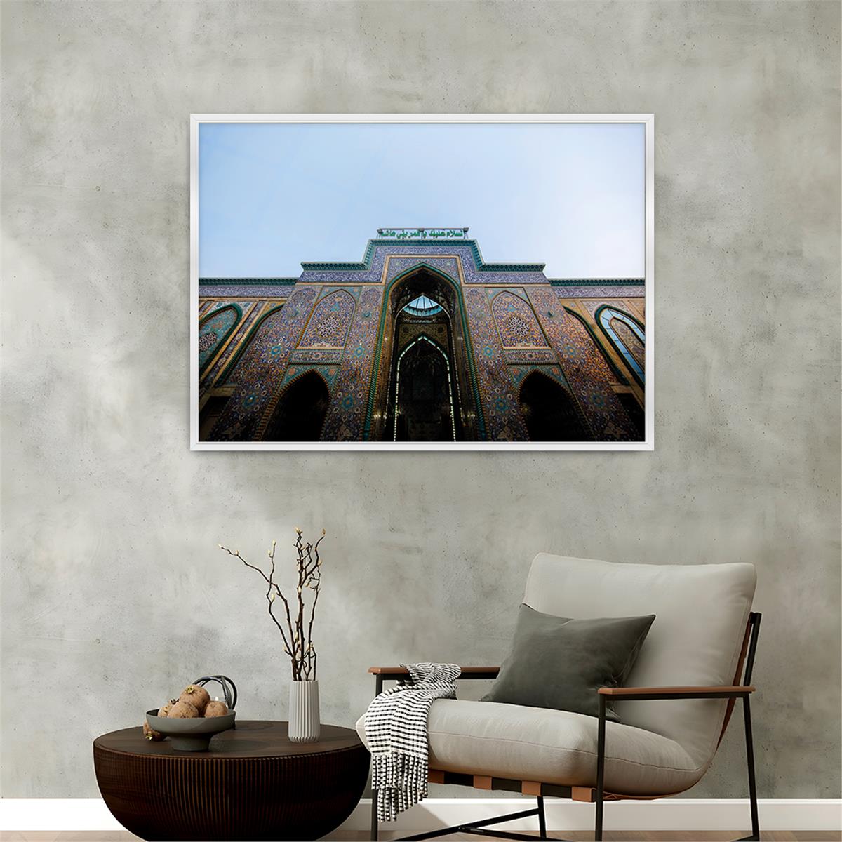 Aluminum-Framed Religious-Themed Tempered Glass Wall Art 043