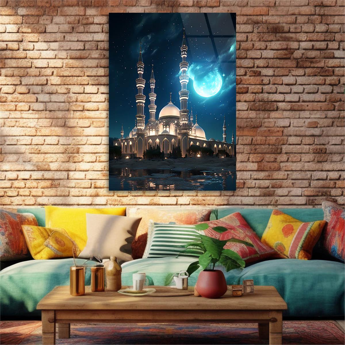 Dikey Dini Temalı Cam Tablo 263