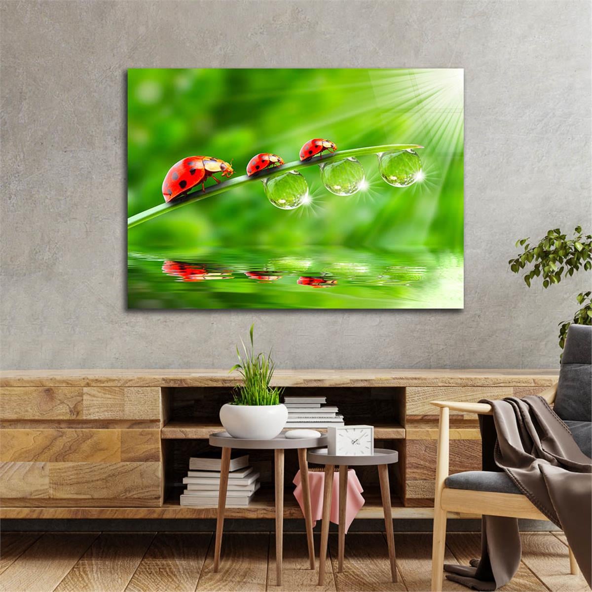 Tempered Glasss Wall Arts Natured-Themed