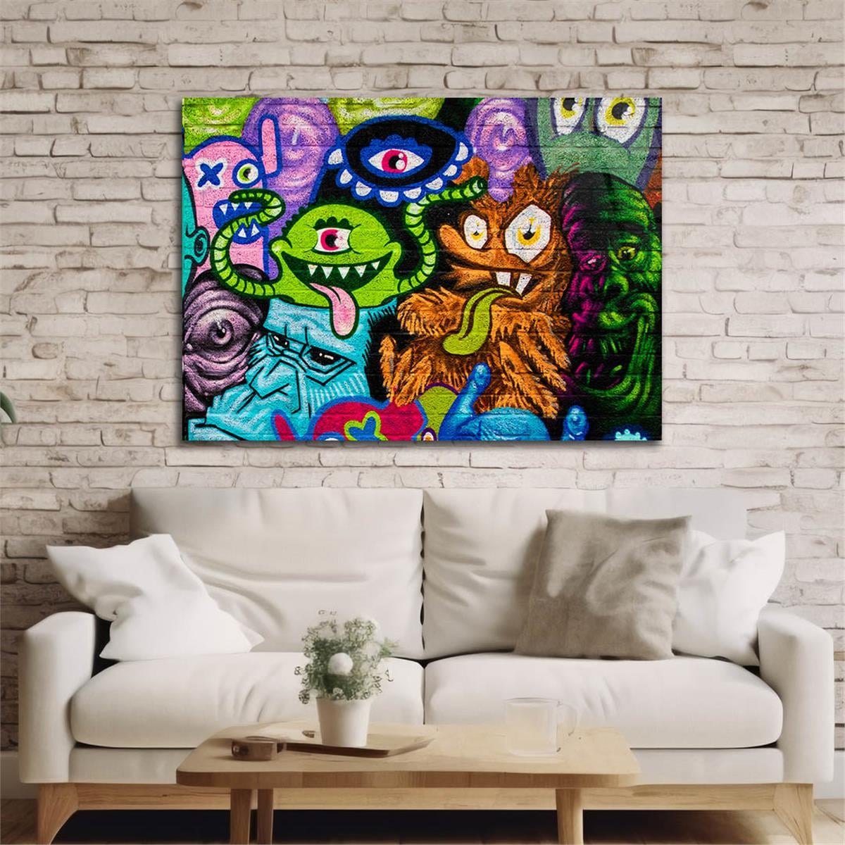 Horizontal Art-Themed Tempered Glass Wall Art 414