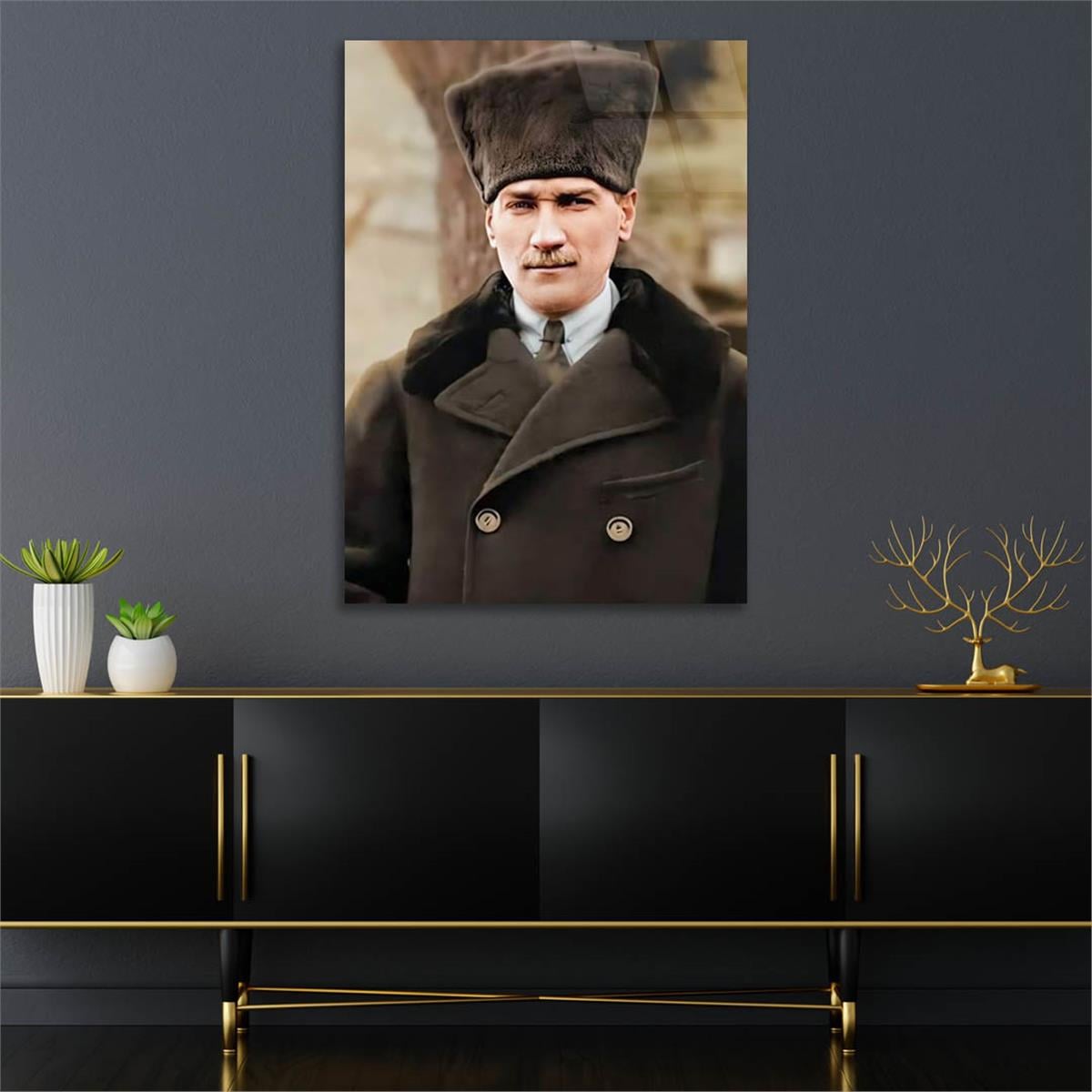 Dikey VatanTemalı Cam Tablo 201