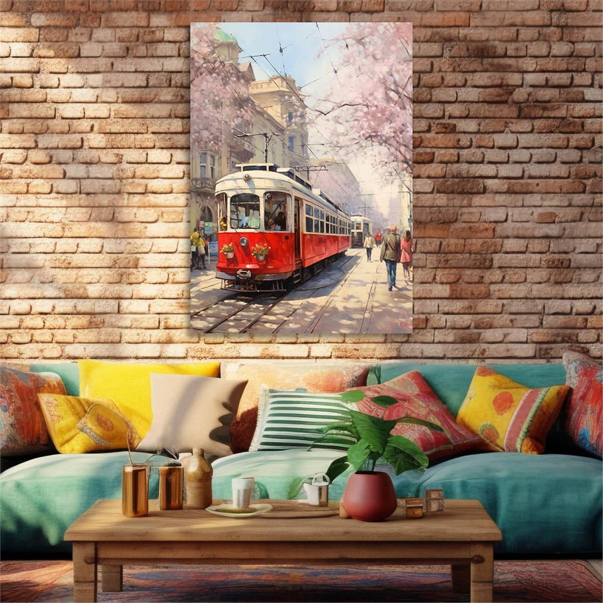 Dikey Sanat Temalı Cam Tablo 534