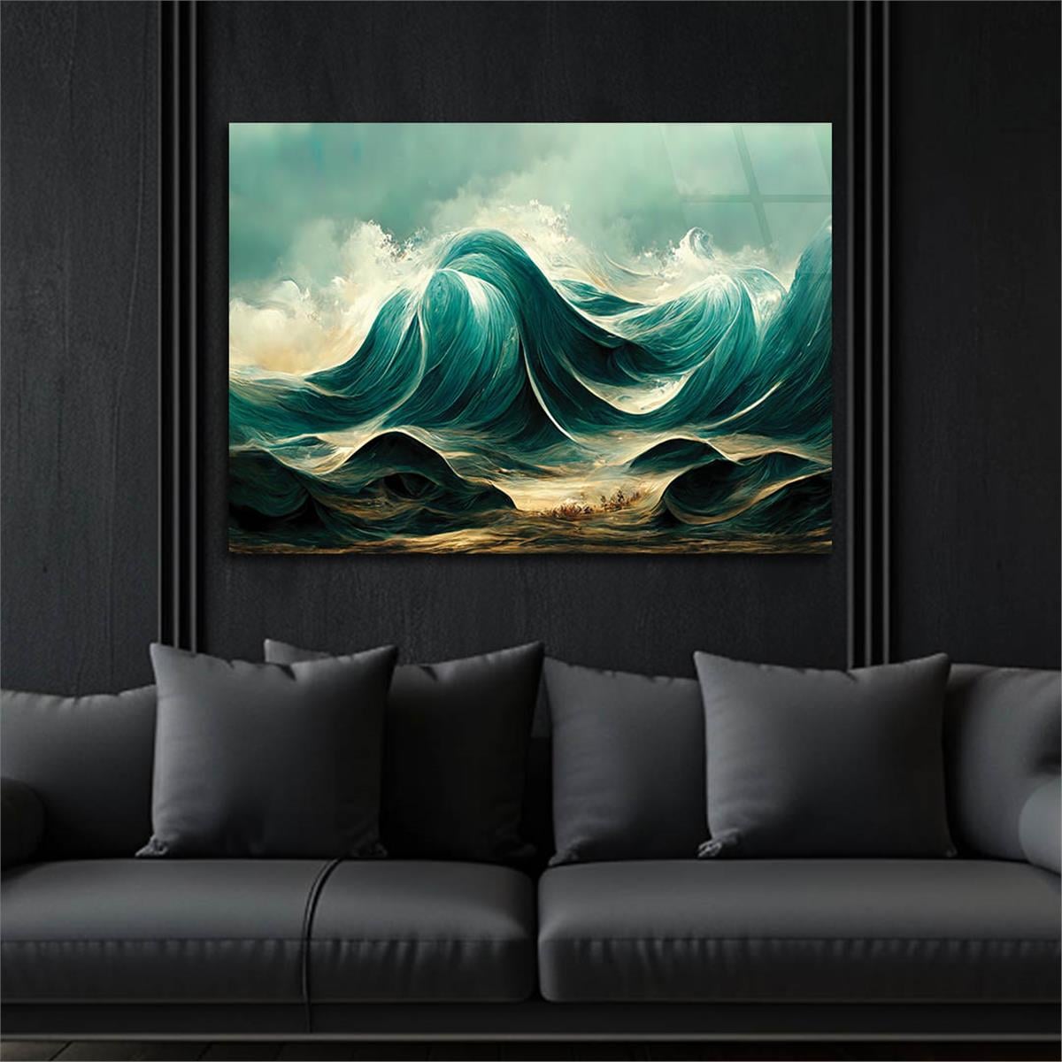 Horizontal Art-Themed Tempered Glass Wall Art 336
