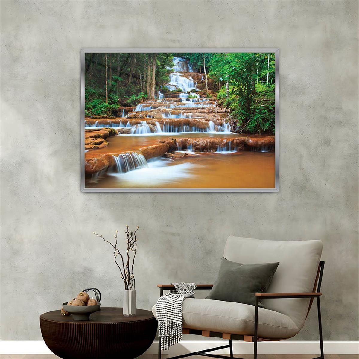 bedrucktes Glas mit Aluminiumrahmen und Natur Themen 