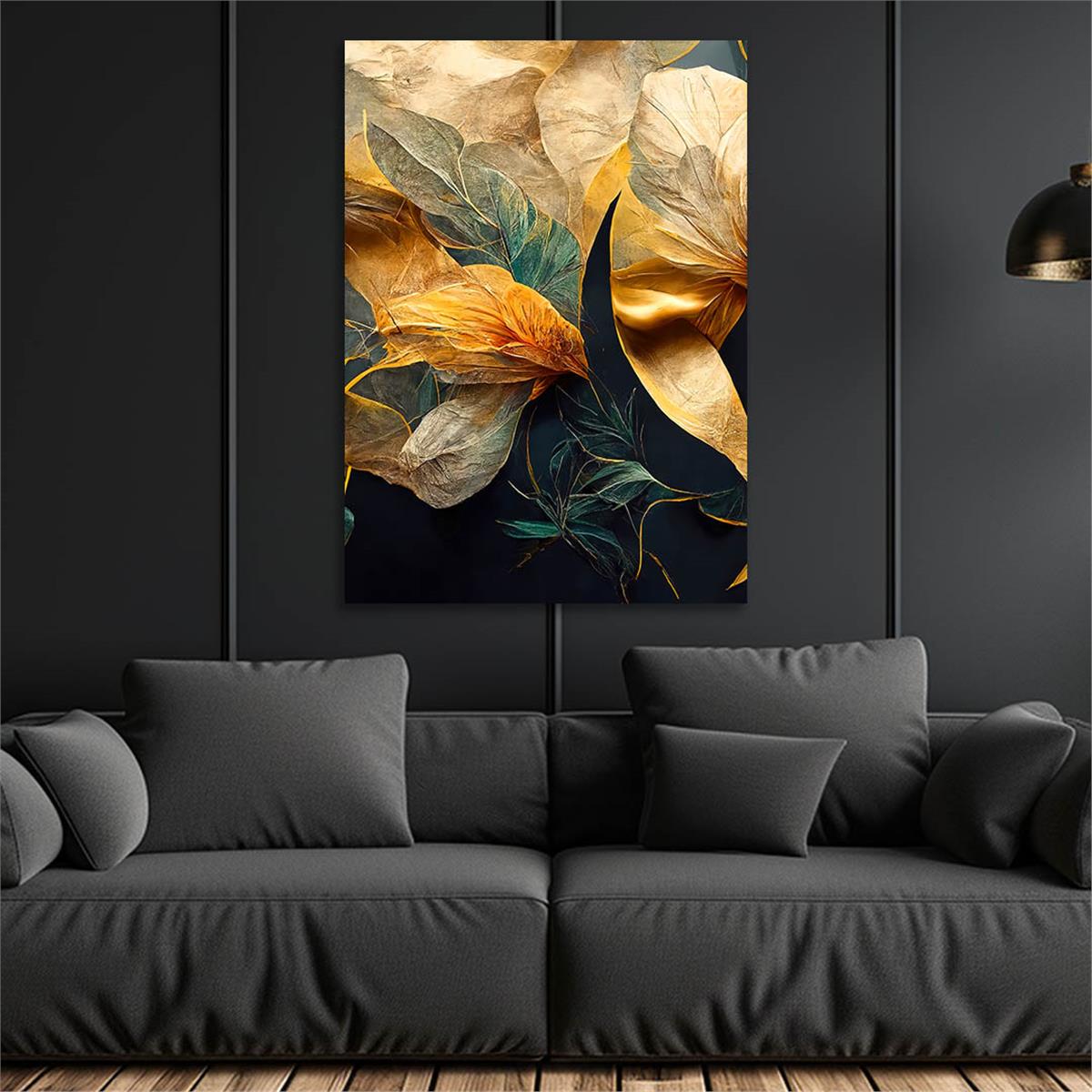 Dikey Sanat Temalı Cam Tablo 385