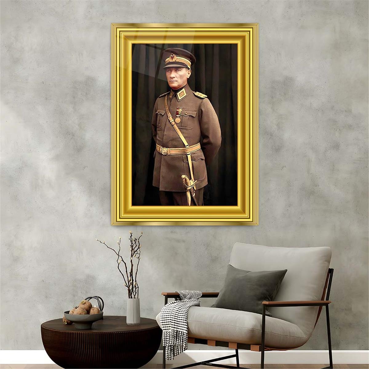 Alüminyum Çerçeveli Vatan Temalı Cam Tablo 107