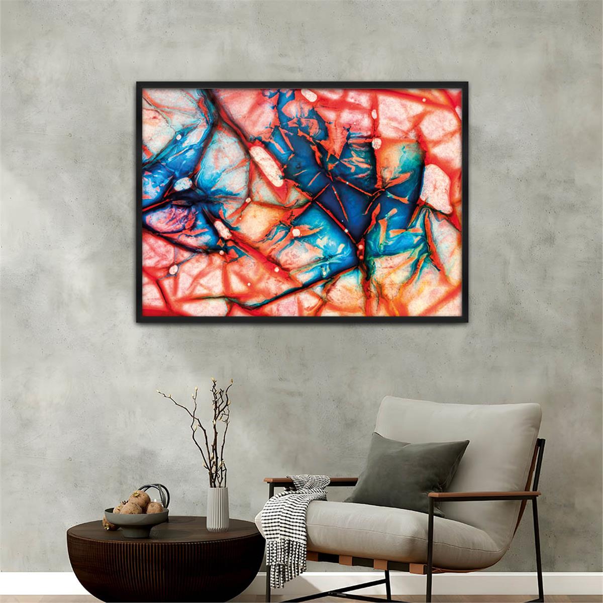 Aluminum-Framed Art-Themed Tempered Glass Wall Art 026