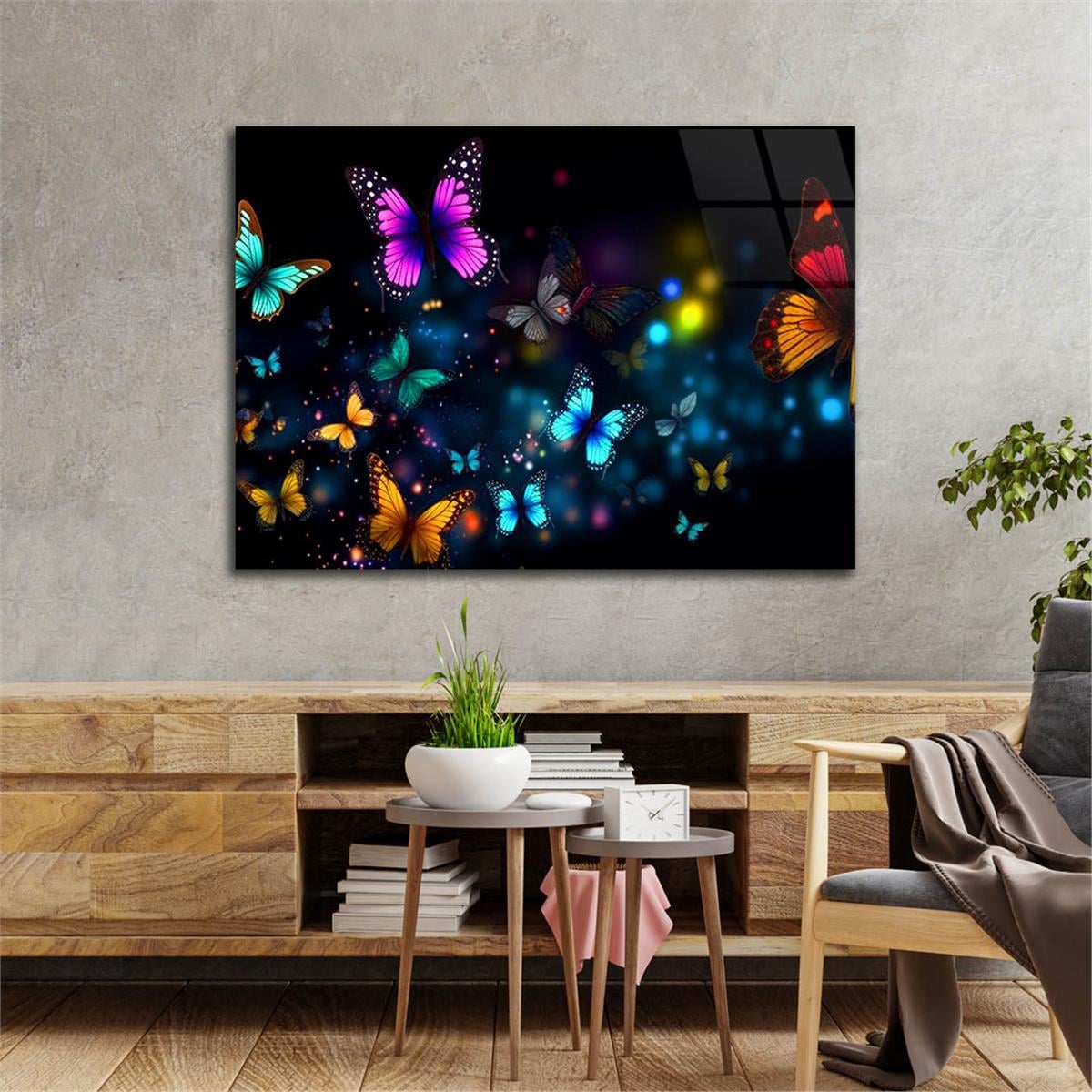 Horizontal Art-Themed Tempered Glass Wall Art 428
