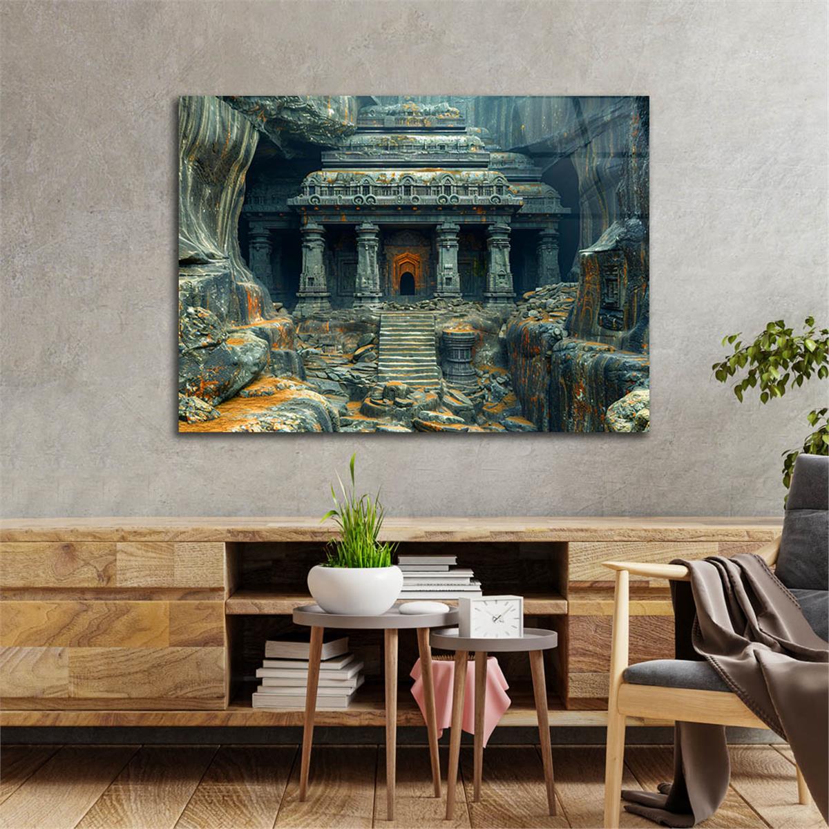 Yatay DoğaTemalı Cam Tablo 427