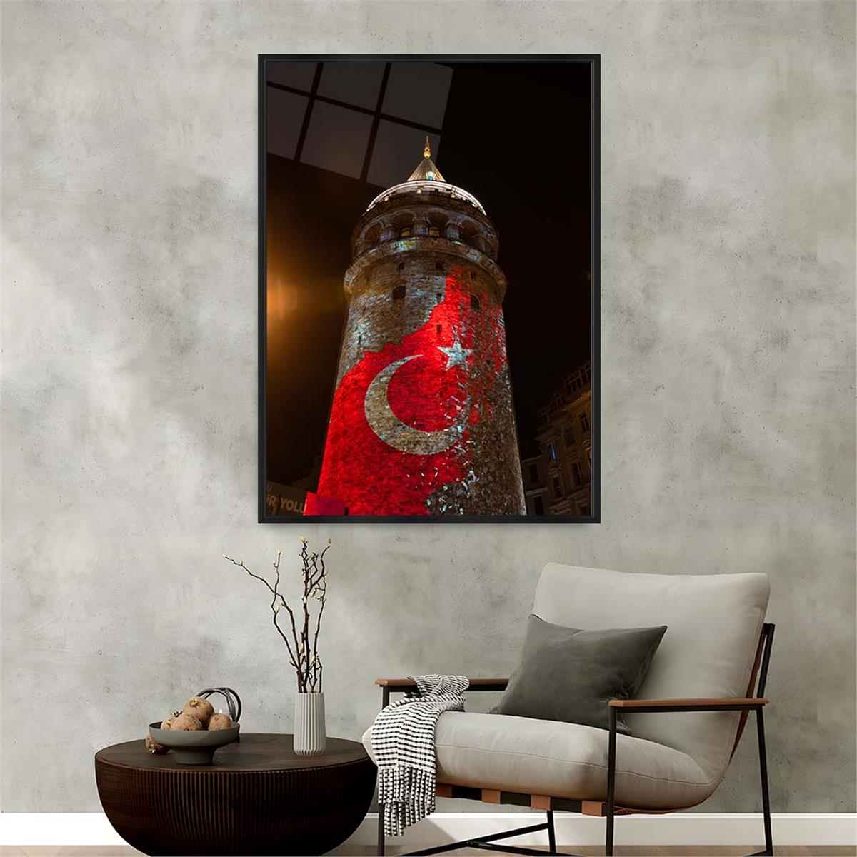 Aluminum-Framed National-Themed Tempered Glass Wall Art 026