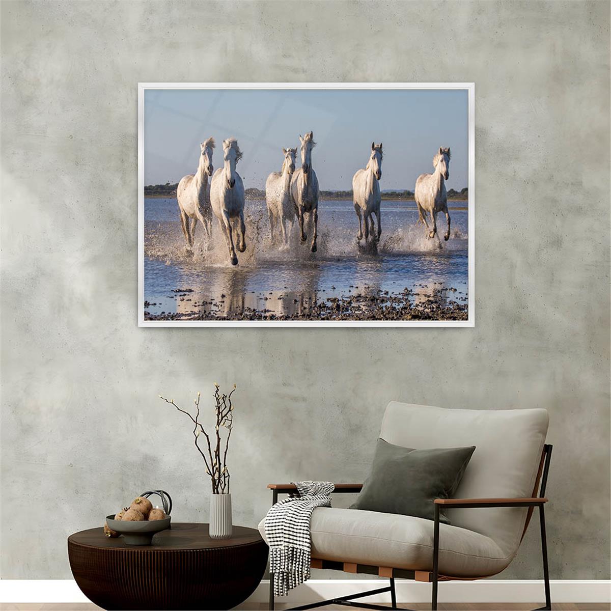 Aluminum-Framed Natured-Themed Tempered Glass Wall Art 003