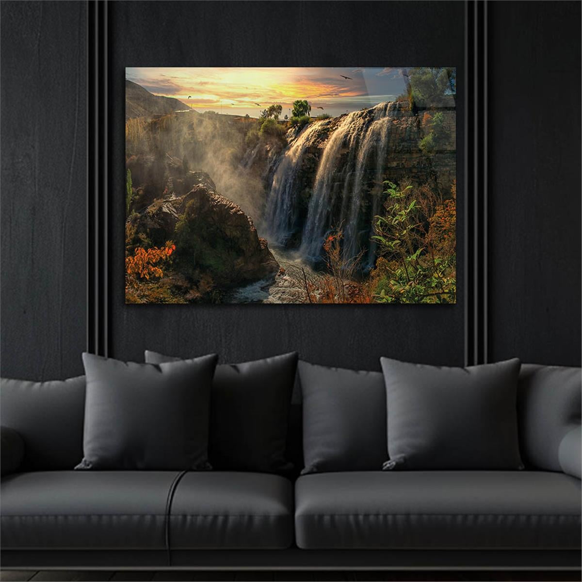 Tempered Glasss Wall Arts Natured-Themed