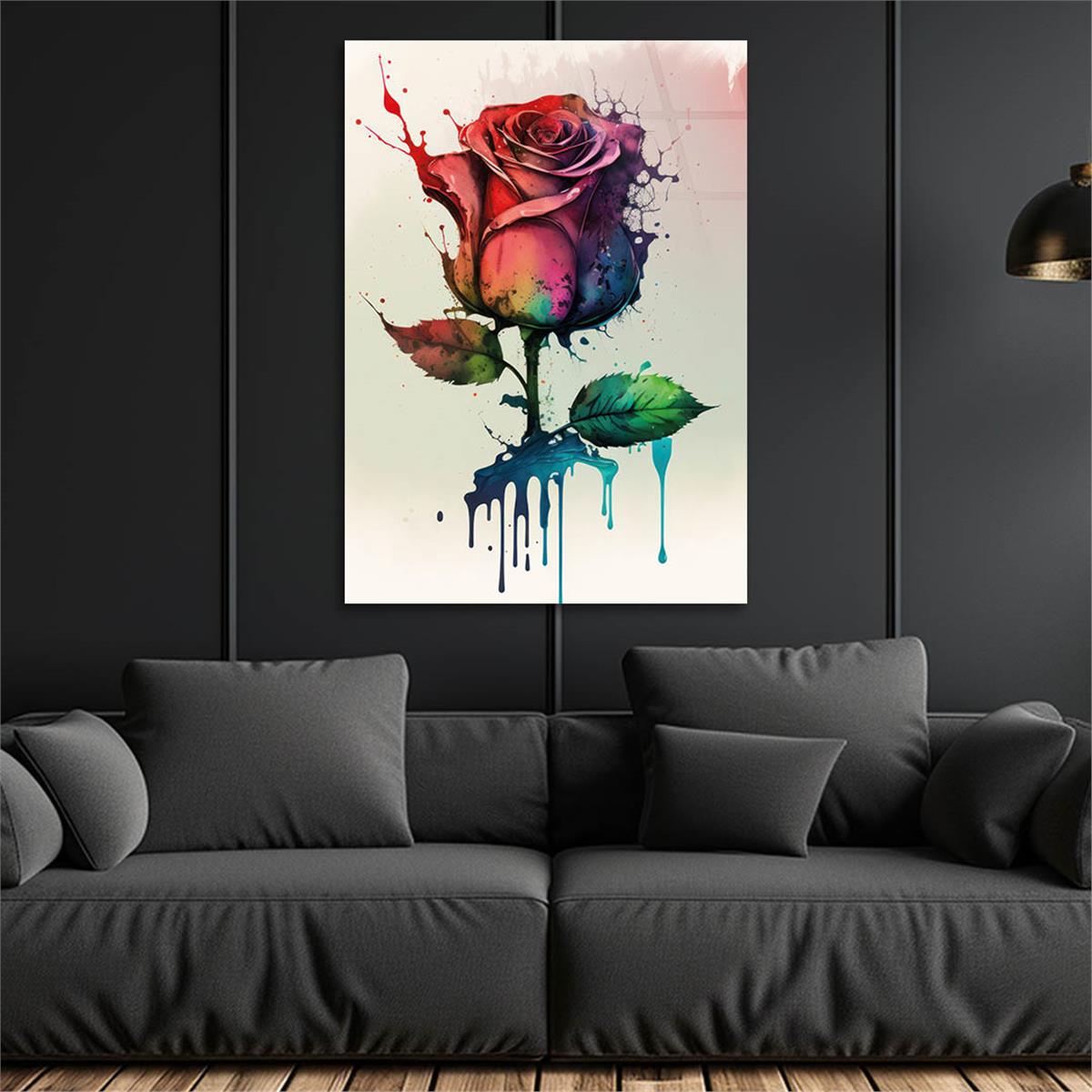 Vertical Tempered Glasss Wall Arts Natured-Themed124