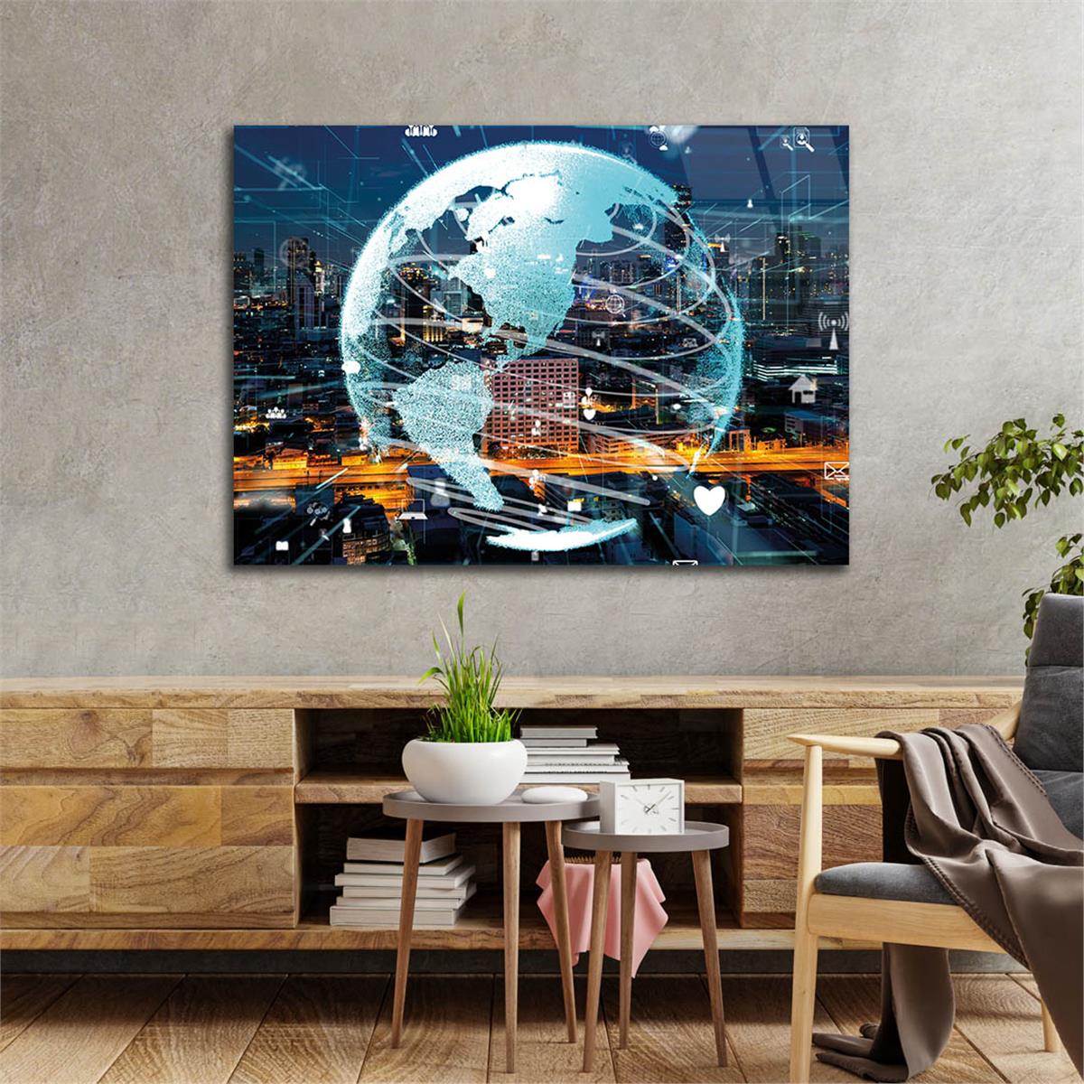 Horizontal Art-Themed Tempered Glass Wall Art 278