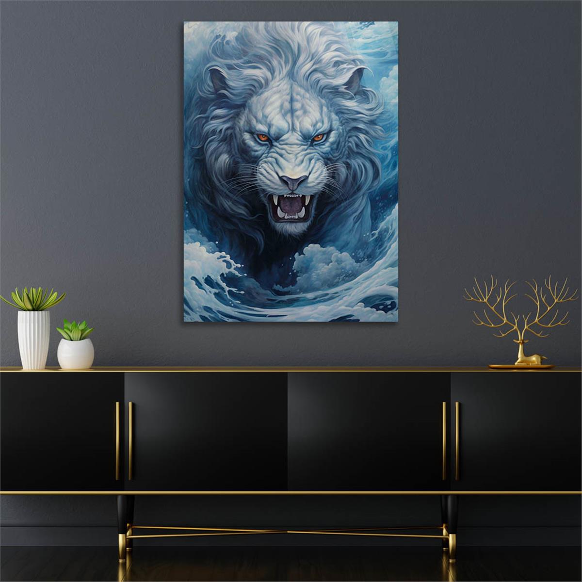 Dikey Doğa Temalı Cam Tablo 319