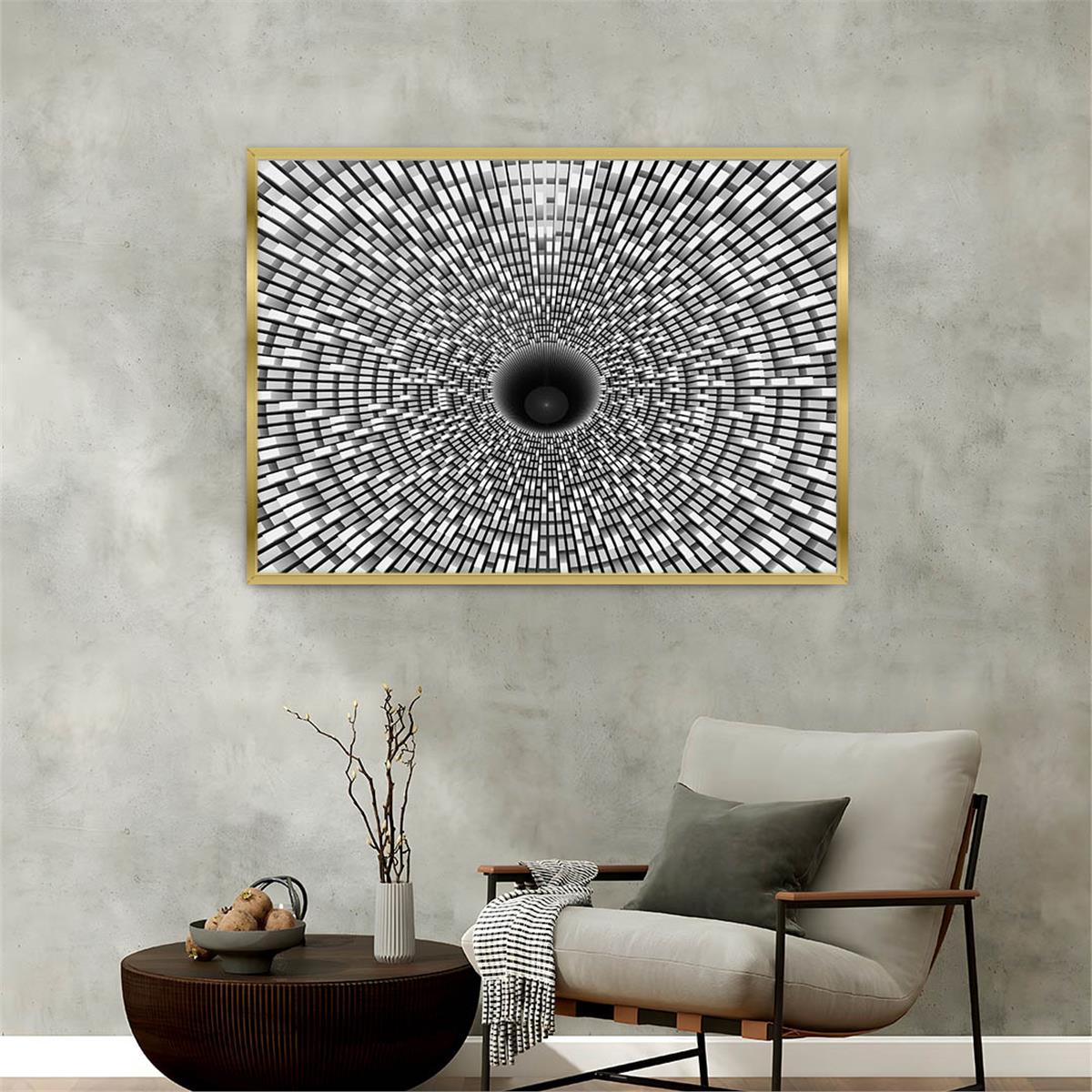 Aluminum-Framed Art-Themed Tempered Glass Wall Art 059