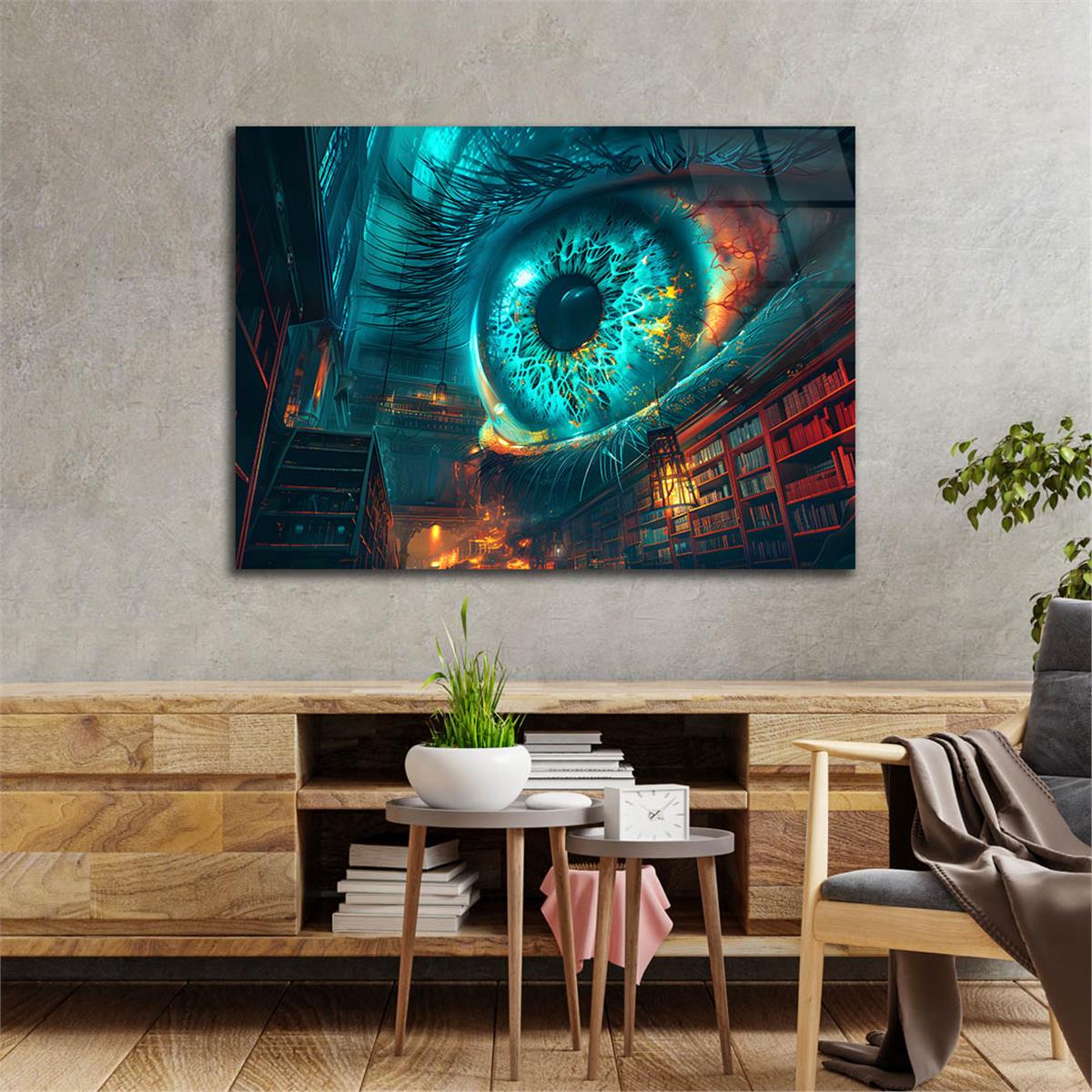 Horizontal Art-Themed Tempered Glass Wall Art 476