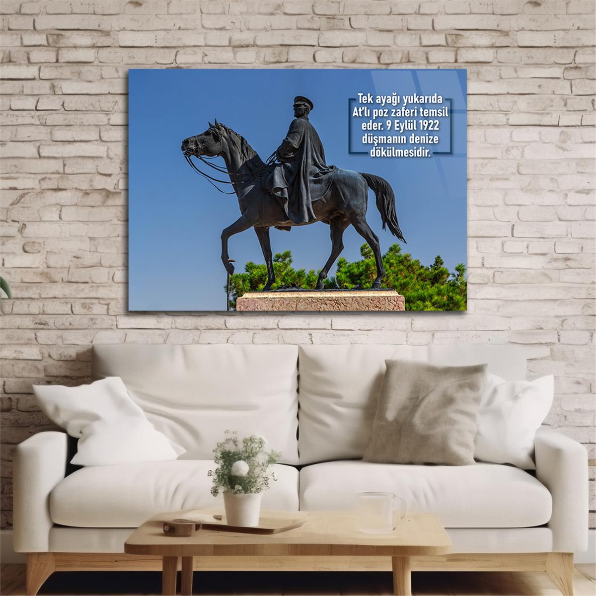 Yatay VatanTemalı Cam Tablo 135