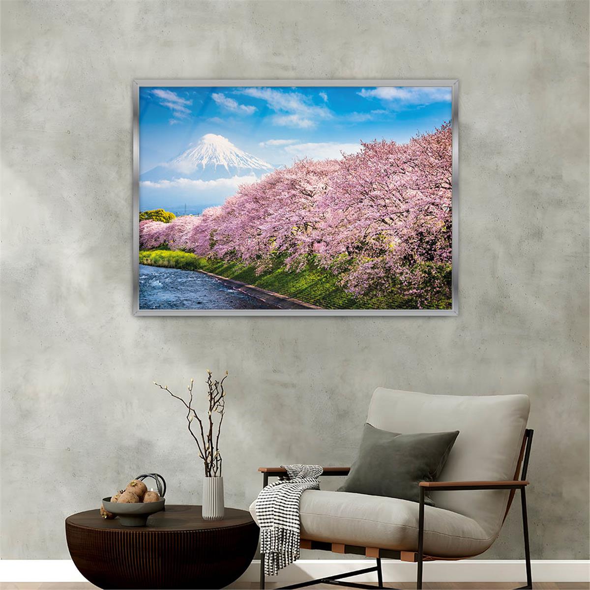 bedrucktes Glas mit Aluminiumrahmen und Natur Themen 