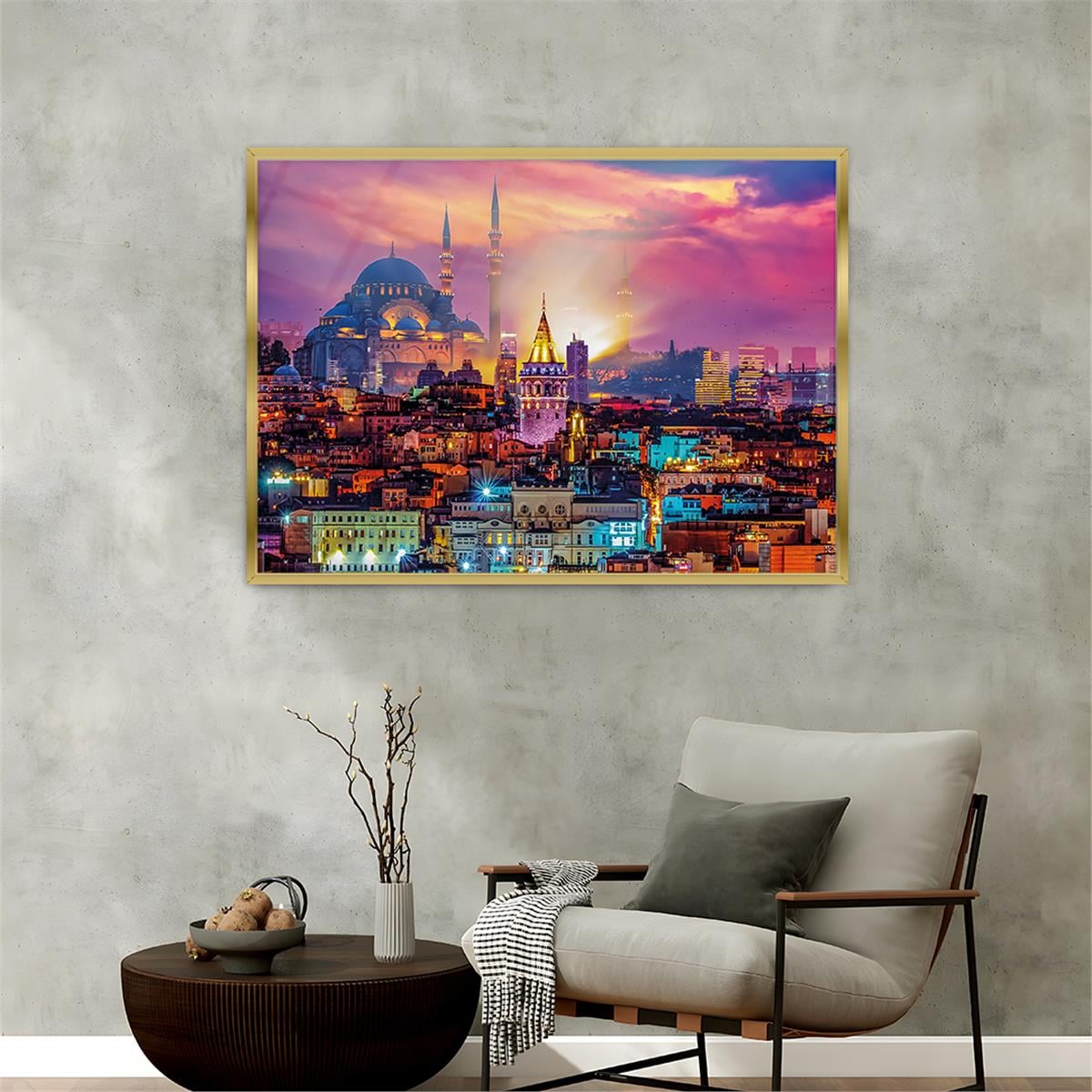 Alüminyum Çerçeveli Dini Temalı Cam Tablo 022