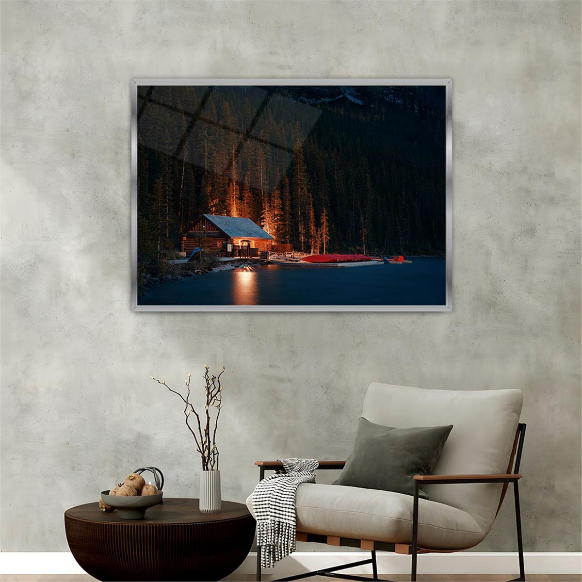 bedrucktes Glas mit Aluminiumrahmen und Natur Themen 