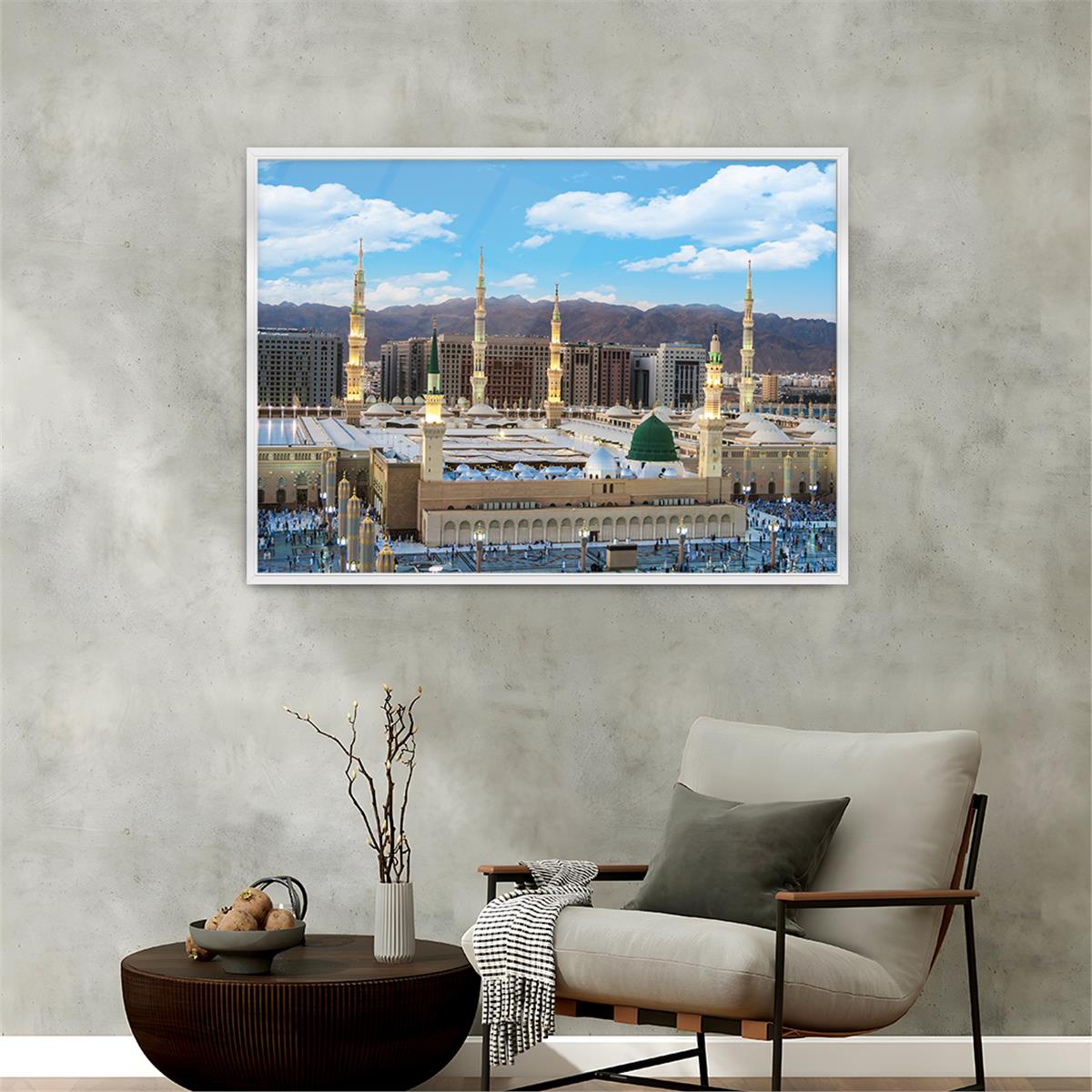 Tableau en verre à thème religieux avec cadre en aluminium  026