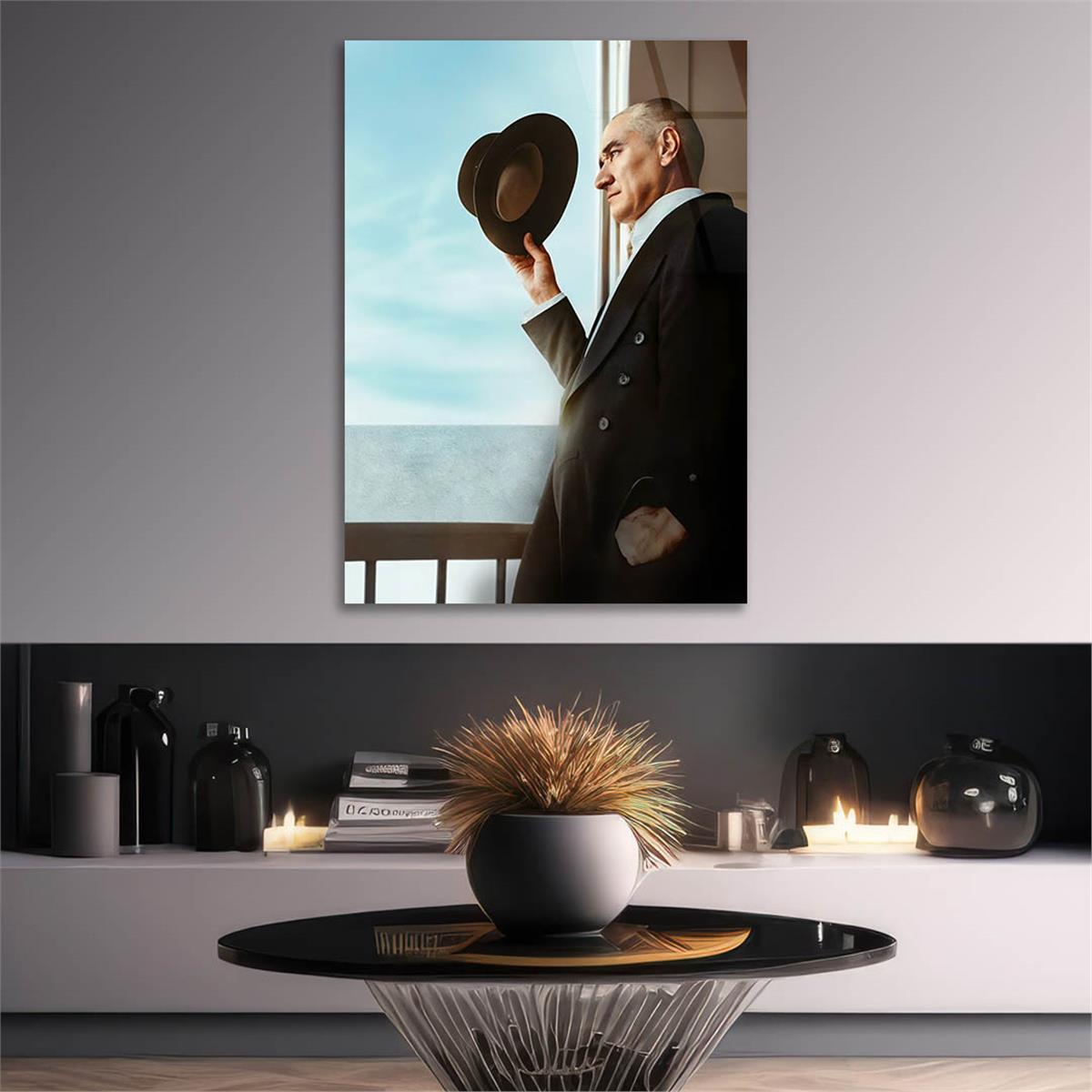 Dikey VatanTemalı Cam Tablo 274