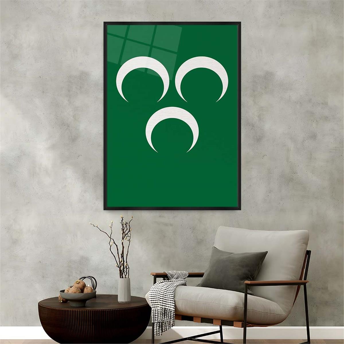 Aluminum-Framed National-Themed Tempered Glass Wall Art 028