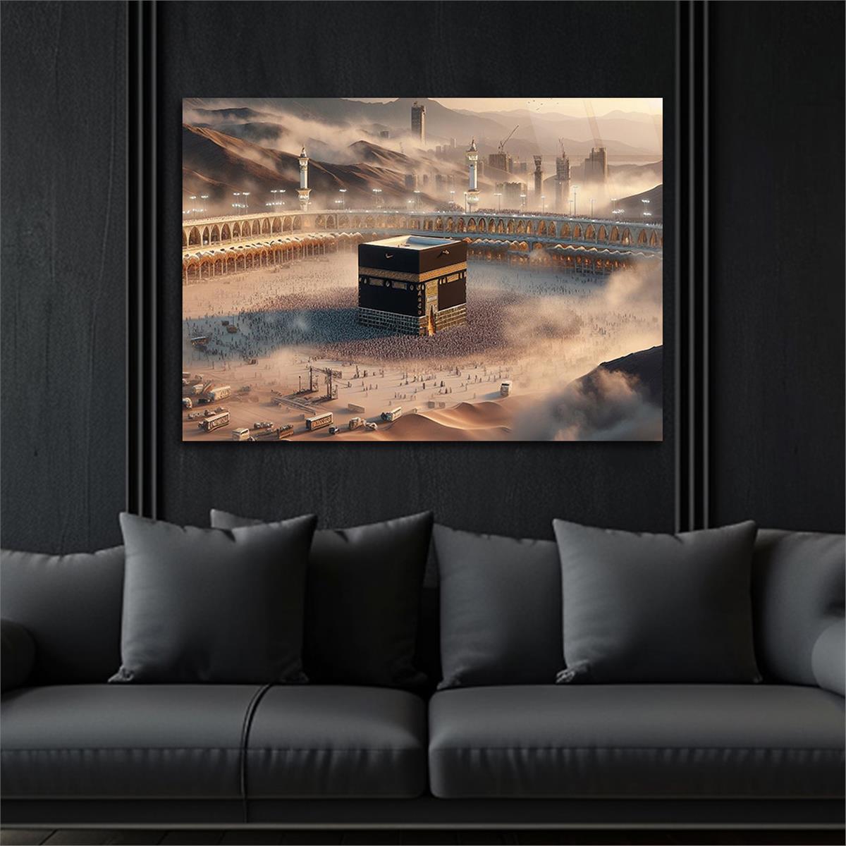 Yatay Dini Temalı Cam Tablo 198