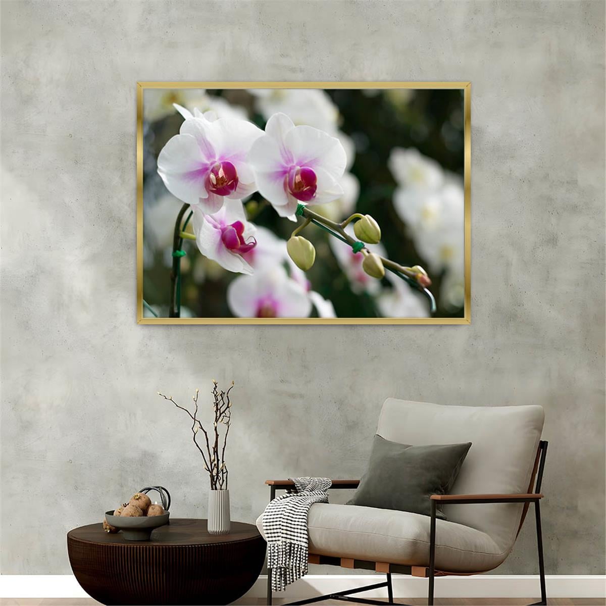 Aluminum-Framed Natured-Themed Tempered Glass Wall Art 055