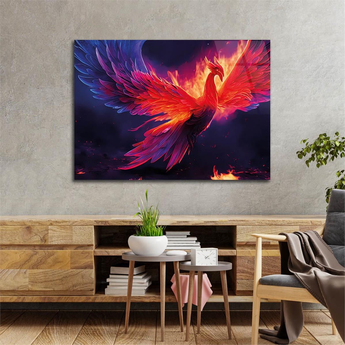 Horizontal Art-Themed Tempered Glass Wall Art 353