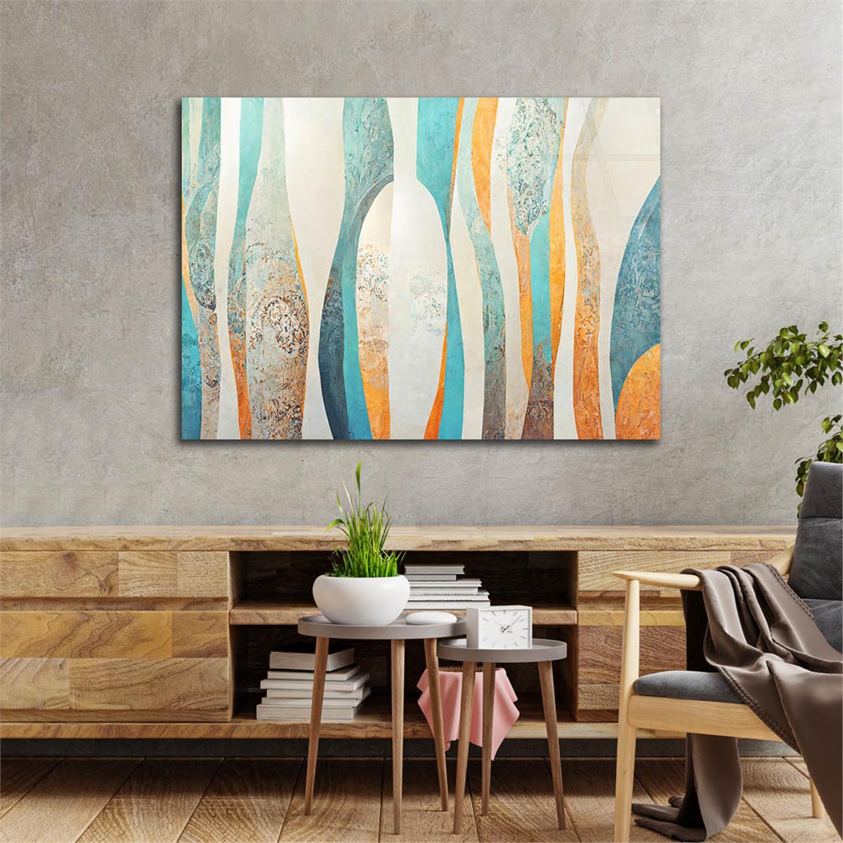 Horizontal Art-Themed Tempered Glass Wall Art 507