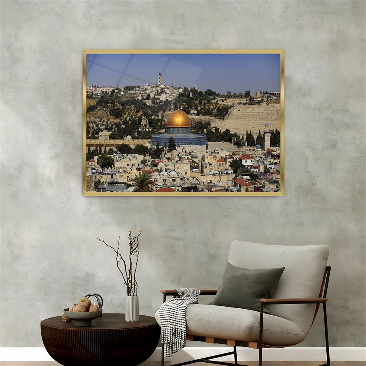 Tableau en verre à thème religieux avec cadre en aluminium  029