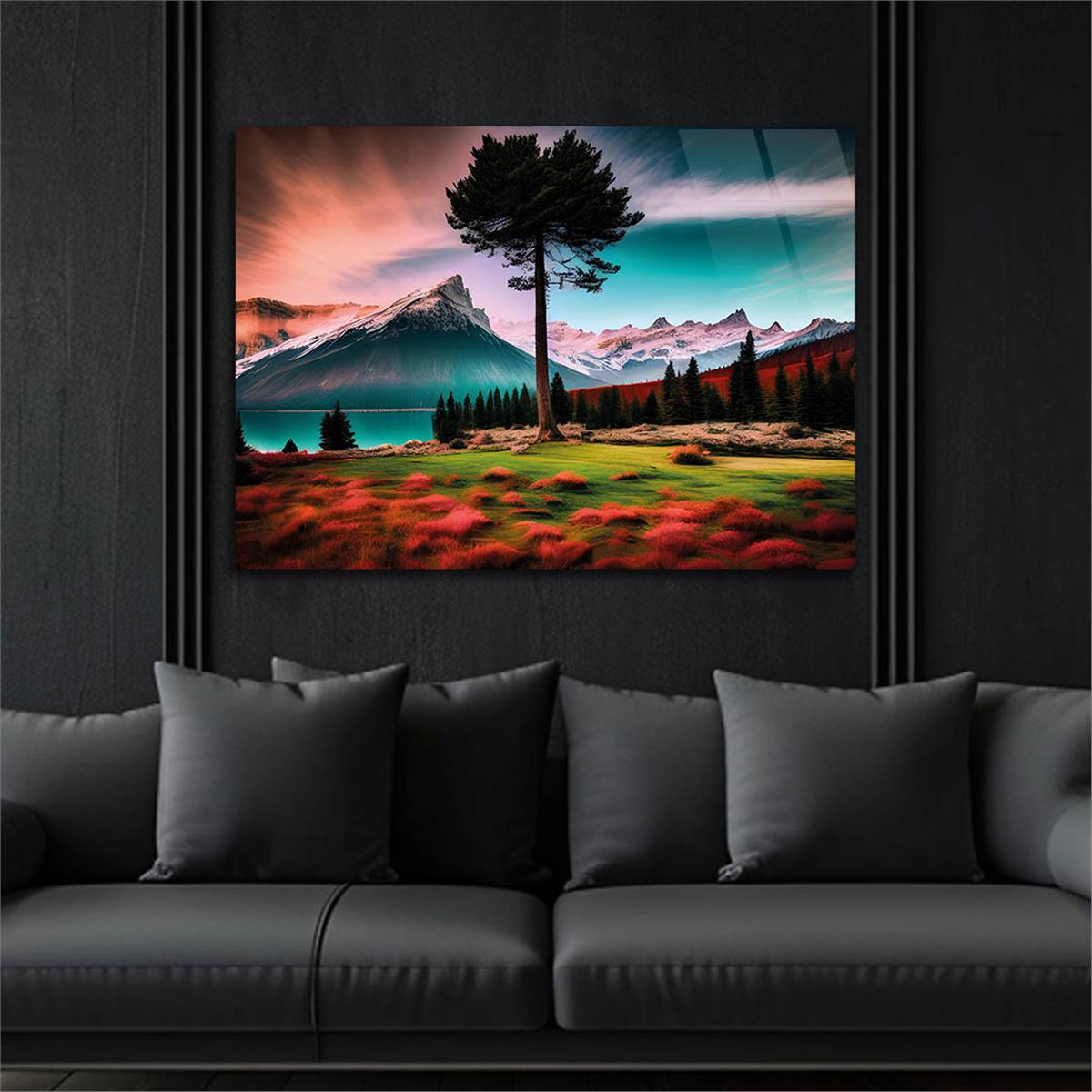 Horizontal Natured-Themed Tempered Glass Wall Art 283
