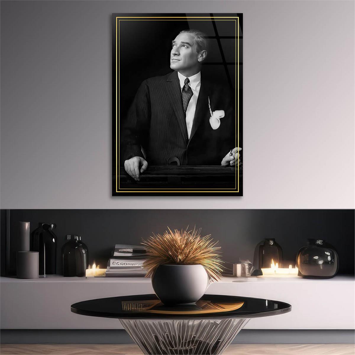 Dikey VatanTemalı Cam Tablo 251