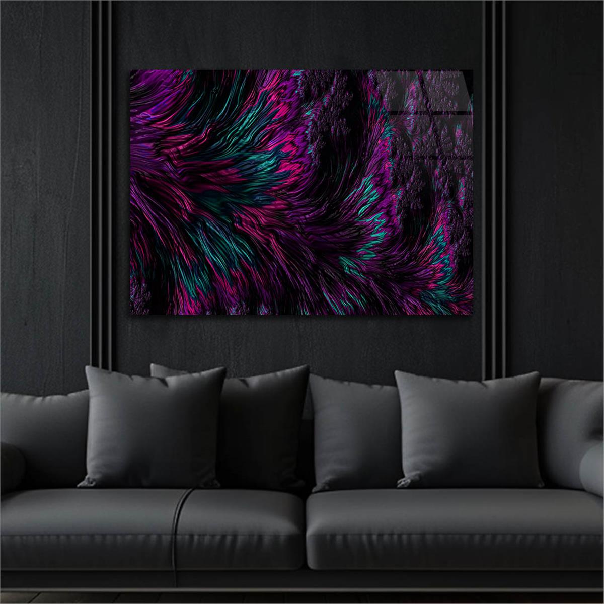 Horizontal Art-Themed Tempered Glass Wall Art 412