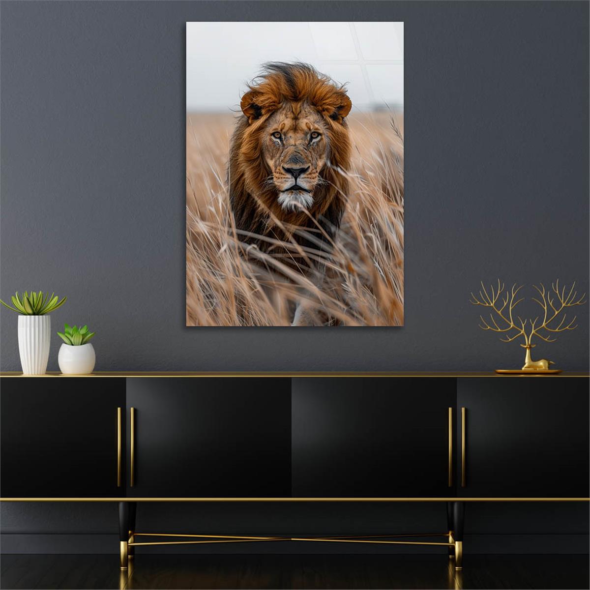 Dikey Doğa Temalı Cam Tablo 316