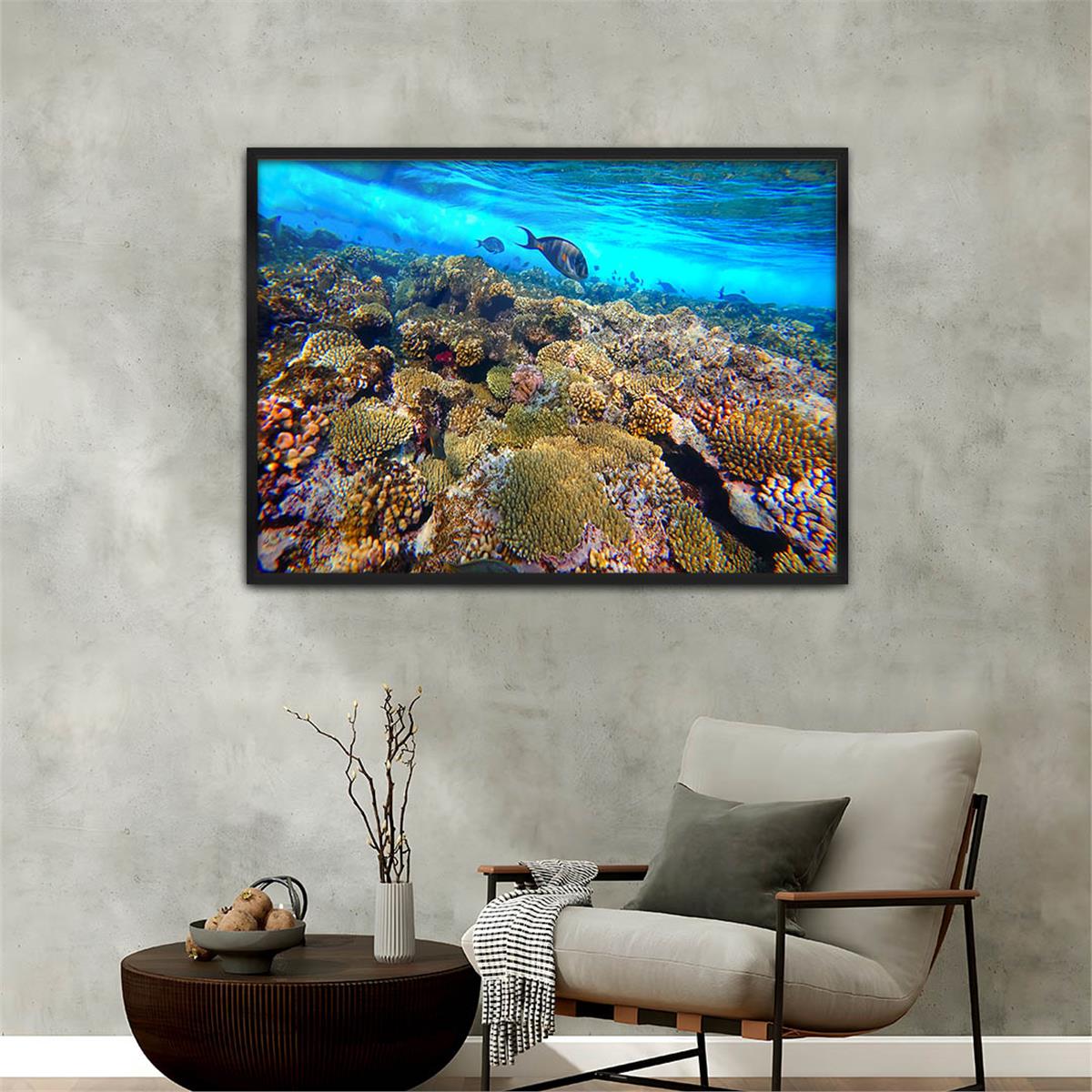 bedrucktes Glas mit Aluminiumrahmen und Natur Themen 