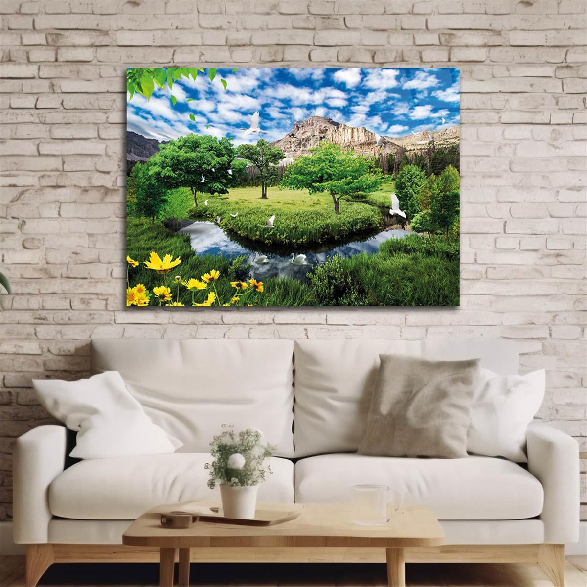 Tempered Glasss Wall Arts Natured-Themed