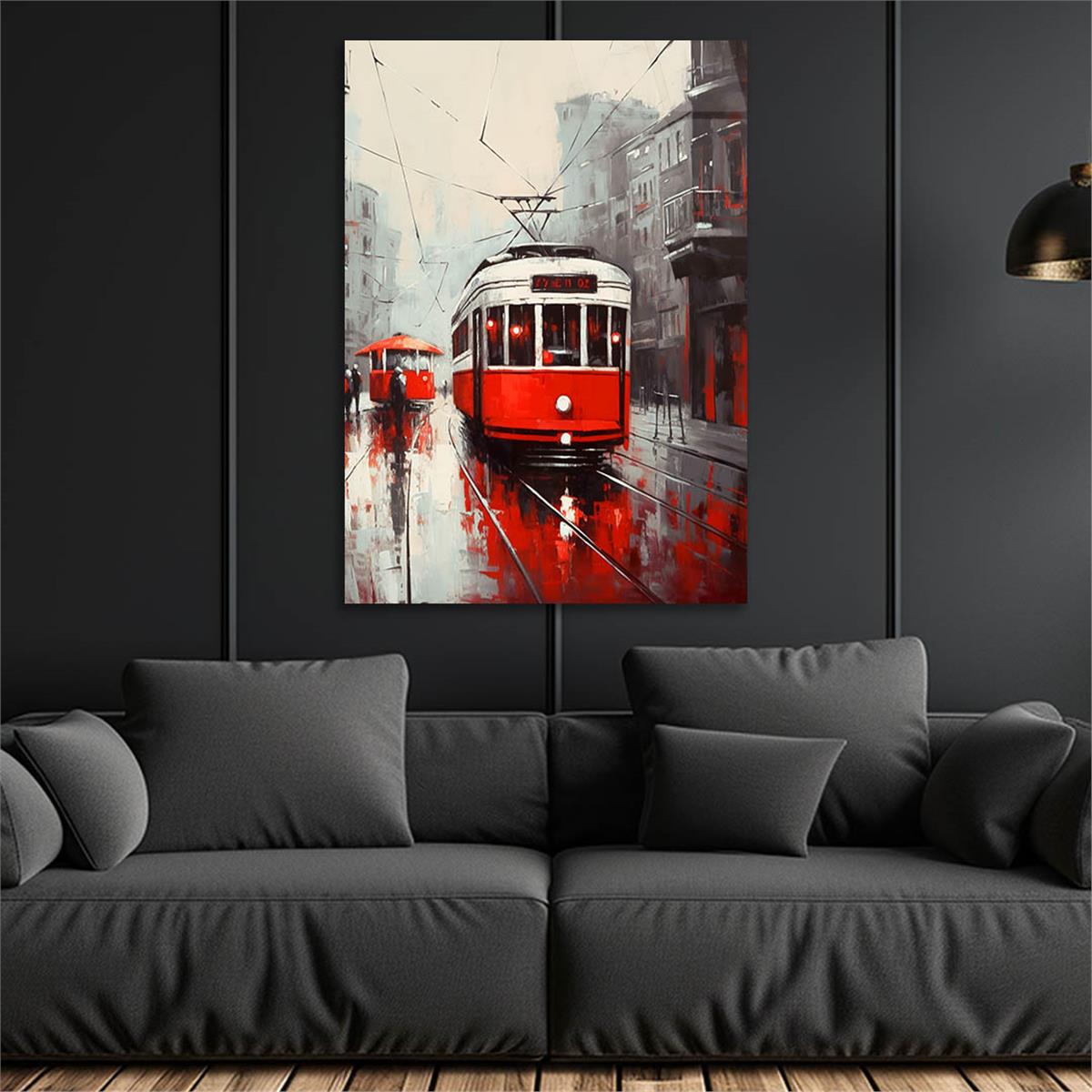 Dikey Sanat Temalı Cam Tablo 533